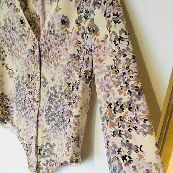 Monk & Lou Purple Floral Blouse sz S - Picture 5 of 5